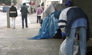 Some of Los Angeles' homeless population.